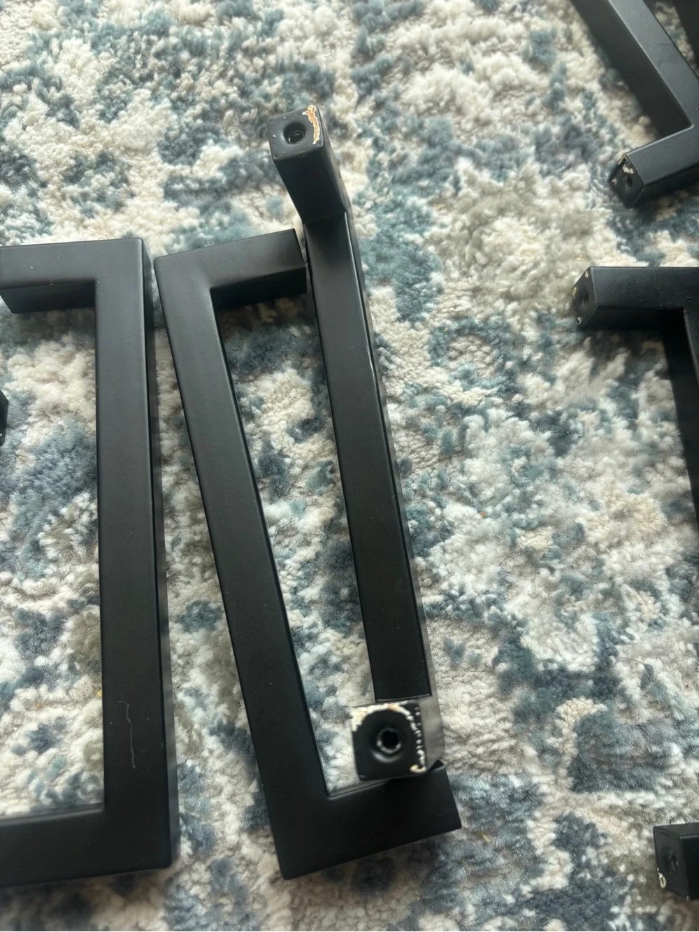 Matte Black Modern Square Bar Cabinet Pulls - Unbranded